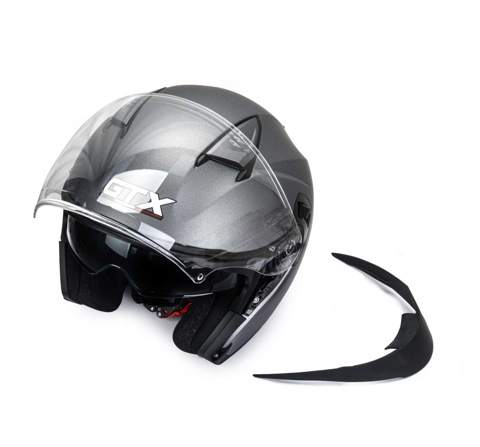 Шлем мото открытый GTX 885-1 №1 (XL) GREY